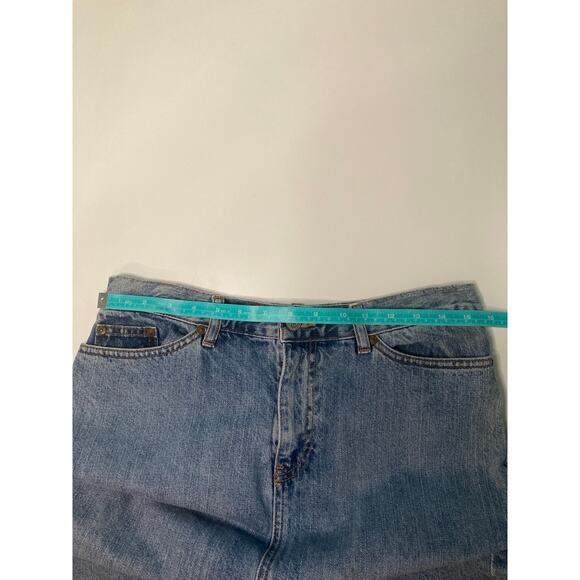 Gap Size 6 Light Wash Denim Midi Skirt with a Front Slit - Picture 5 of 8